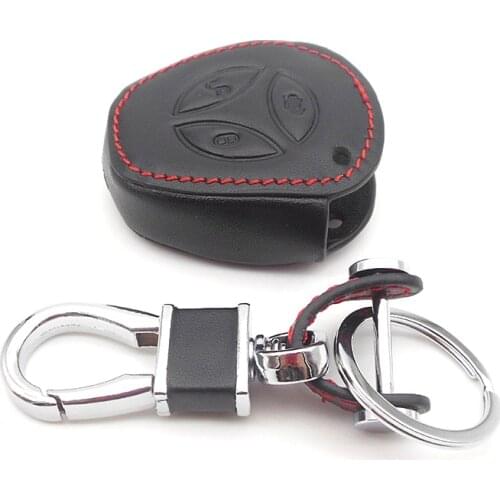 Car styling, Car keychain Black leather car key cover for LADA Priora Largus Kalina Granta Vesta X-Ray XRay,Auto Accessories