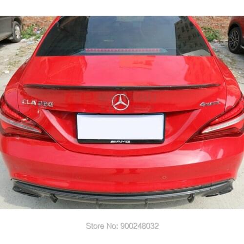 For Mercedes-Benz CLA W117 CLA180 CLA200 CLA250C CLA45 AMG Style 2014 - UP Carbon Spoiler Wing Trunk Lip Boot Cover Car Styling