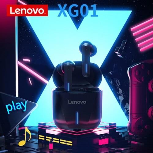 Lenovo XG01 TWS Earphones Wireless Bluetooth 5.0 Headphone Gaming Headsets Sports HiFi Sound Built-in Mic Earbuds with LED Light