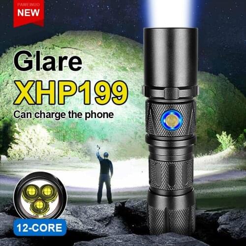 XHP199 Most Powerful Led Flashlight XHP160 High Power Torch Light Usb Rechargeable Tactical Flashlight Waterproof Zoom Hand Lamp