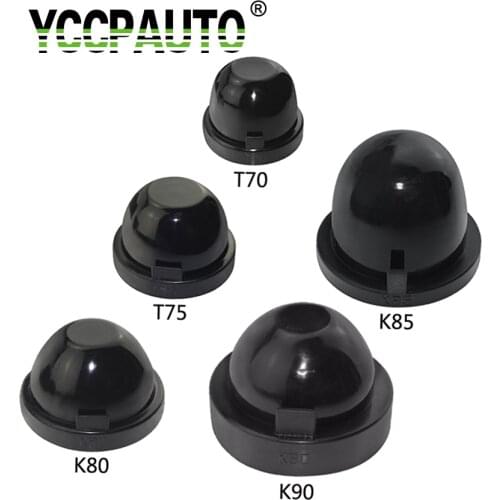 YCCPAUTO 70/75/80/85/90mm Rubber Headlight Dust Cover HID LED Headlamp Sealing Caps Waterproof Dustproof Car Accessories 2Pcs