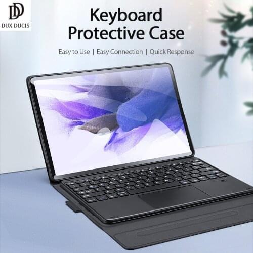 Keyboard Protective Leather Case For Samsung Tab S7 Plus Tab S7 FE Wirless Keyboard Case Quick Response Sturdy Folding Stand