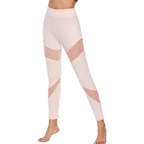 Women High Waist Fitness Leggings Workout Leggings Femme Fashion Mesh Patchwork Leggings Women Sports Pants Casual Ankle-length