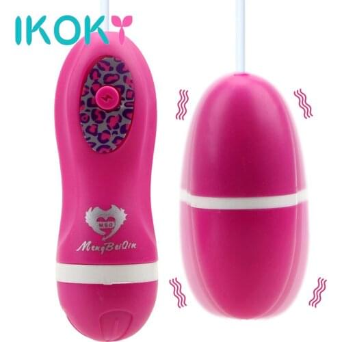 IKOKY Female Vibrator Adult Product Clitoris Stimulator G-Spot Massager Vibrating Egg Waterproof Sex Toys for Woman