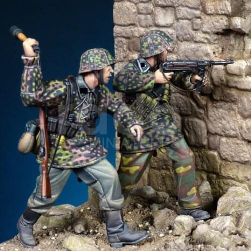 1/35 Resin Model Figure GK , Normandy 1944 , 2 Figure , Unassembled and unpainted kit