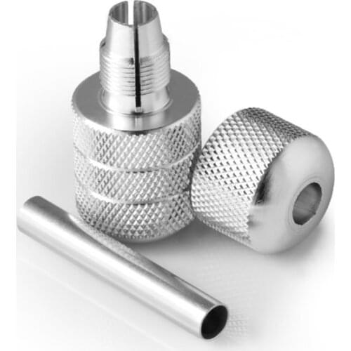 25mm Silver Auto-Lock Aluminum Alloy Tattoo Machine Grips Supply
