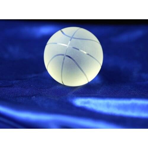 5cm White Crystal Basketball Sports Souvenir Competition Award Glass Ball Home Decoration