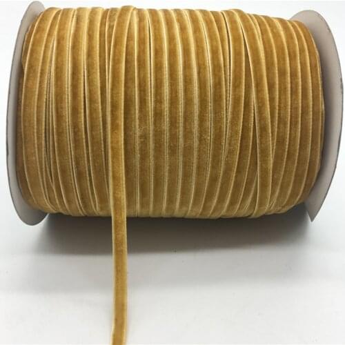 5Yards/lot 1/4" 6mm Brown Soft Comfortable Velvet Ribbon Headband Clips Bow Wedding Christmas Decoration