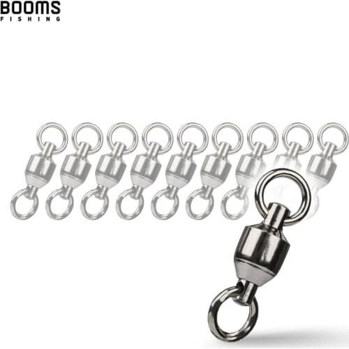 Booms Fishing BB2 Ball Bearing Rolling Swivel With Double Welded Rings Copper Alloy Connector Fishing Tackle Box Accessories