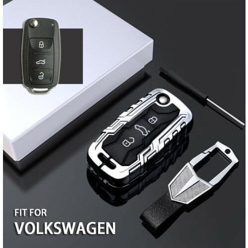 Premium High Quality Metal Car Key Case Cover Bag For VW Eos Golf Jetta Polo Beetle Caddy Tiguan Bora Passat keychains