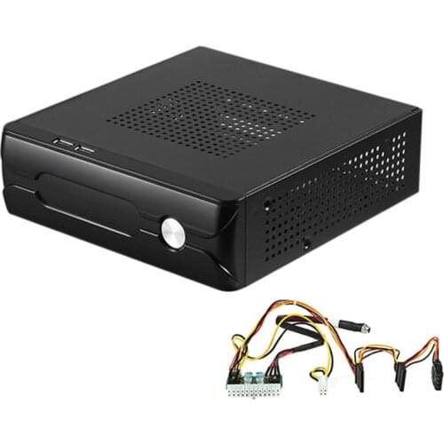 M03 HTPC ITX Case+150W 12V Power Supply Board HTPC Chassis USB2.0 ITX Enclosure Industrial Control Chassis