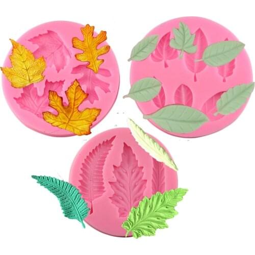 Sugarcraft Leaves Silicone Mold Candy Polymer Clay Fondant Mold Cake Decorationg Tool Flower Maple GumPaste Rose Leaf Mold