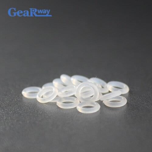 Gearway 1.5mm CS Silicon O Ring Seal Food Grade Translucent O Ring Sealing Gasket 4.5/5/5.5/6/6.5/15mm OD VMQ O Type Ring
