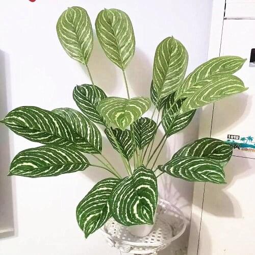 80cm18 Heads Artificial Large Palm Tree Tropical Theme Fake Plant Indoor Green Floor Rare Potted Hotel Office Home Decor Props