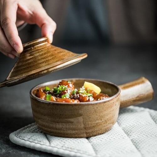 Ceramic Milk Pot Simple Household Stoneware Creative Small Casserole Household Clay Pot Rice High Temperature Soup Pot