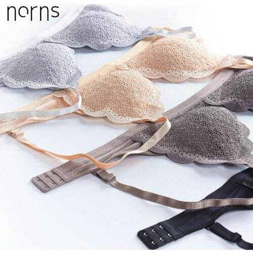 Norns Sexy Fashion Wireless Bra Set High Quality Cotton Solid Color Bra And Panty Sets Thin Deep V Push Up Underwear Seamless