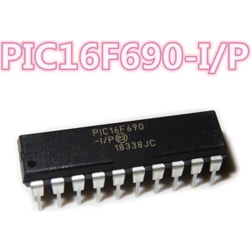 10PCS/LOT PIC16F690-I/P PIC16F690 16F690-I/P 16F690 DIP20 microcontroller chip IC integrated circuit chip Free shipping