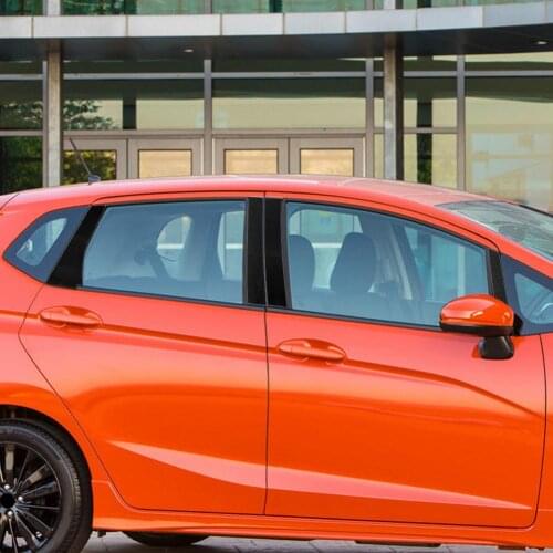 Carbon Fiber Window B Pillar Sticker Hot Selling Trim Exterior Accessories Pack 8 for Honda FIT GK5 3rd Gen 14-18