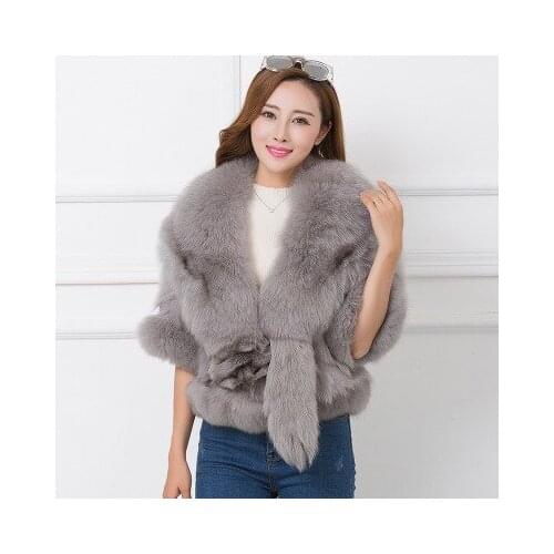 2020 New 100% Genuine Coat Women Short Winter Jacket Outerwear Warm Natural Fox Fur casaco femininoLX1193