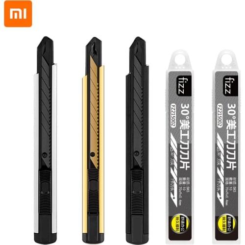 New Xiaomi Fizz Aluminum alloy utility knife Metal blade self-locking design sharp angle with fracture knife cutter