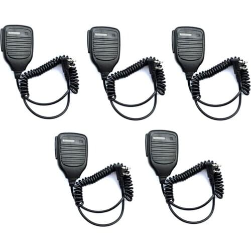 Lot 5pcs 2 Pin K Type Shoulder Remote Handheld PTT Mic Speaker Microphone For Kenwood Baofeng UV-5R BF-888s RT-5R H777 Ham Radio