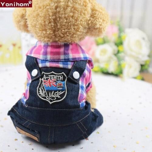 Pet Clothes Winter Sling Jeans Dog Clothing Soft Dog Coats Jackets Winter Cowboy Jean Clothes for Dogs Chihuahua Pets Clothing