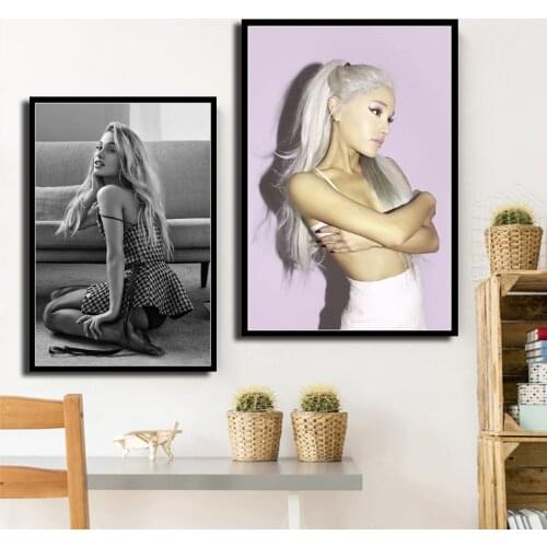 Poster Music Star Beauty Ariana Grande Art HD Picture Quality Canvas Painting Bedroom Living Room Sofa Wall Nordic Home Decor