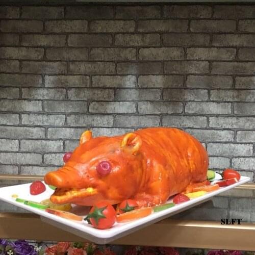 Fake simulation pork ribs steak chops block slices Supermarket butchery store shop decor display props roast suckling pig model