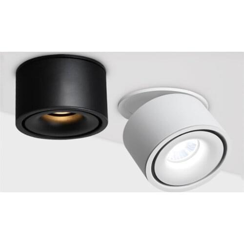 Dimmable Rotating Recessed LED Downlights 7W 10W 12W 15W COB LED Ceiling Spot Lights AC85-265V LED Ceiling Lamps Indoor Lighting