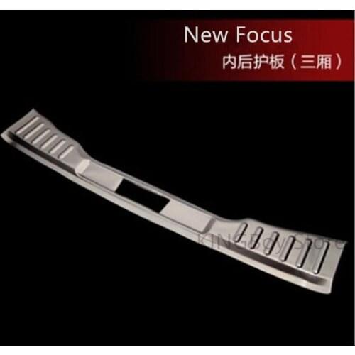 Stainless Steel internal Rear Bumper Protector Sill Trunk Tread Plate Trim for Ford Focus 2012-2018