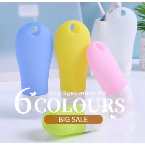 Empty Silicone Travel Kit Packing Press Bottle For Lotion Shampoo Bath Small Sample Containers 1pcs 38ml 60ml 80ml