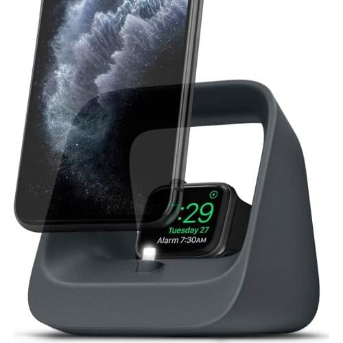 Silicone Charger Stand For Apple Watch iWatch 5 Charging Dock Station AirPods Pro For iPhone 11 12 Pro Max XS XR
