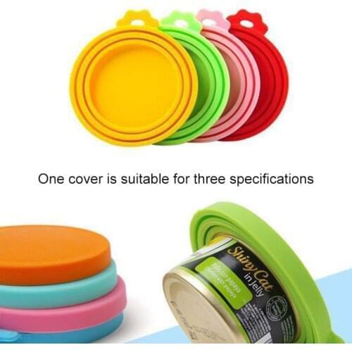 Silicone Canned Lid Sealed Feeders Food Can Lid For Puppy Dog Cat Storage Top Cap Reusable Cover Lid Health Pet Daily Supplies