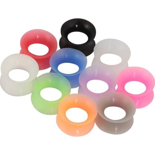 Silicone Flesh Tunnel Ear Plug Ear Stretchers Plugs & Tunnels Silicon Set 10Pairs/lot