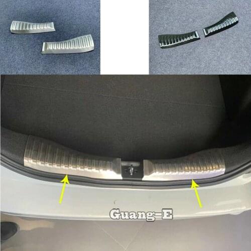 Car Styling Body Cover Stainless Steel Inner Rear Trunk Bumper Trim Plate Frame Threshold Pedal For Honda Fit Jazz 2020 2021