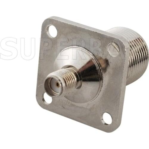 Superbat SMA-N Adapter SMA Jack to N Female Panel Mount Bulkhead Straight RF Coaxial Connector