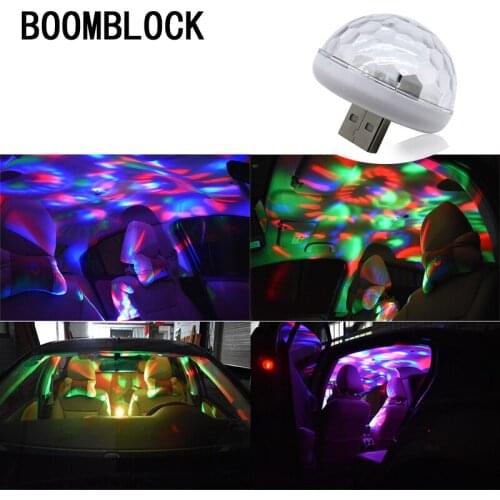 USB Projector Atmosphere LED Light Lamps For Opel Astra J G Insignia Vectra c Mazda 3 6 cx-5 Subaru Fiat 500 Abarth Accessories