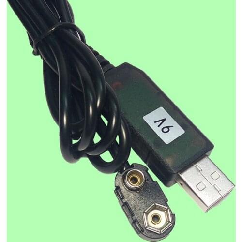 9V Battery Eliminator USB Cable 5V Boost to 9V Voltage Converter Step-up Volt Transformer DC Power Regulator Line For Multimeter