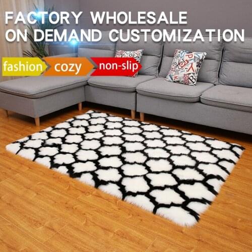 Thicken plush carpet for living room Soft and fluffy long pile decorative carpet Childrens bed window High-quality floor mats