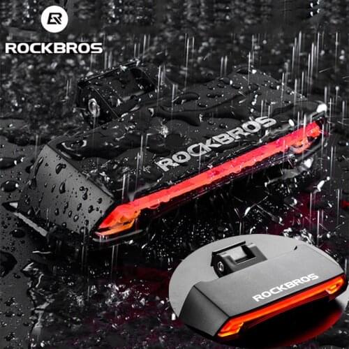 ROCKBROS Bicycle Lights Smart Remote Control Riding Laser Tail Light Turn Signal MTB Safety Bike LED Warning Light Accessories