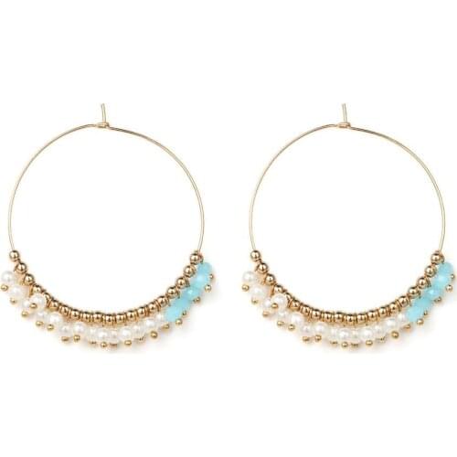 Fringed Jewelry Exquisite Handmade Pearl Crystal Pendant Joker Personality Earrings