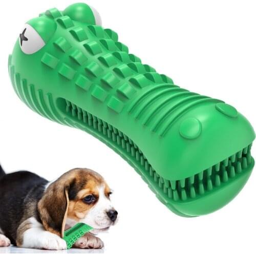 Tough Dog Chewer Toy Puppy Rubber Teething Toy with Sound Effect for Small/Medium Dog Training and Cleaning Teeth LBS