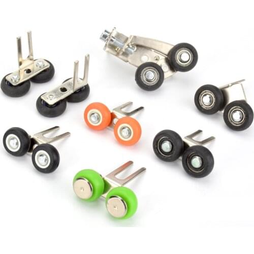 1pc Upper top pulley 2-wheels roller for cabinet mechanical door bathroom sliding door bearing 39mm35mm adjustable upper wheel