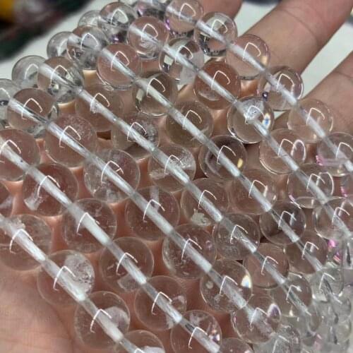 10mm white Chorite-Crystals / white rock quartz stone beads natural gem stone beads DIY loose beads for jewelry making wholesale