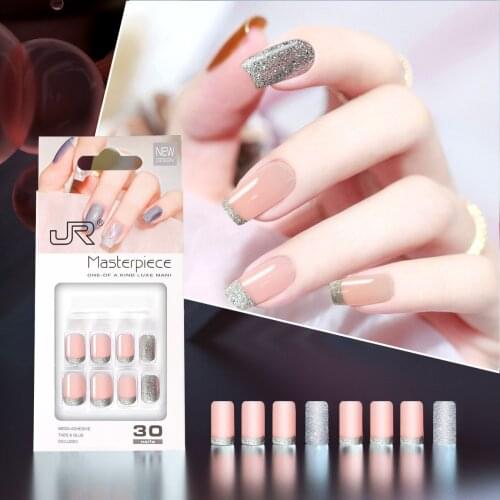 30 Pcs Fake Nails 24 styles Art Nail Tips Press On Nails full cover Fingernails Fancy Sculpted Nails