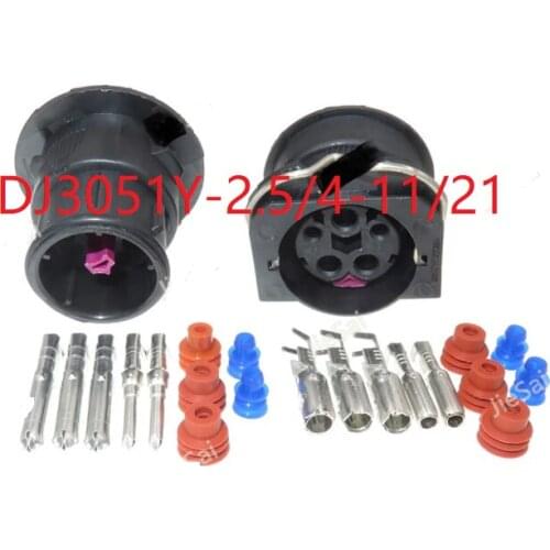 50-100 sets 5 Pin Auto Headlight Assembly Plug Headlight Wire Waterproof Sockets Automotive Female Male Connector For VW J6