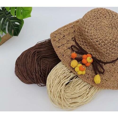 500G Rafi Paper For Diy Knitting Handbag Basket Rattan Material Natural Paper Straw Threads Handcrafts Summer Hat Thick Thread