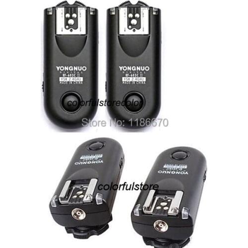 Free Ship! 2 Set RF-603 II RF603II Wireless Remote Flash Trigger N1 for Nikon D3 D200 D700 D800 FujiFilm S5 S3 Pro Kodak DSC-14N
