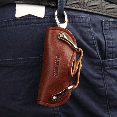 Modern - Brand New Genuine Leather Smart Key Wallet DIY Keychain EDC Pocket Car Key Holder Key Organizer Holder