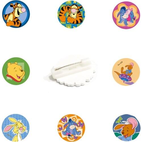 Disney Winnie The Pooh Brooch Cartoon Animation Brooch Resin Leisure Brooch Badge Backpack Clothes Hat Decoration Jewelry